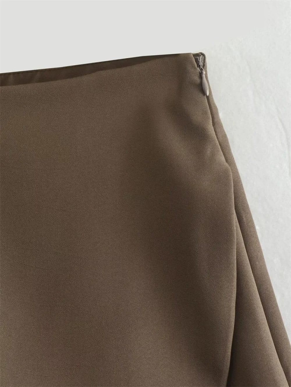 Jupe Courte Femme - Jupe-Short Asymétrique Taille Haute pour Femmes, Fermeture Éclair Au Dos, Élégante, Solide, Slim, pour Le Bureau