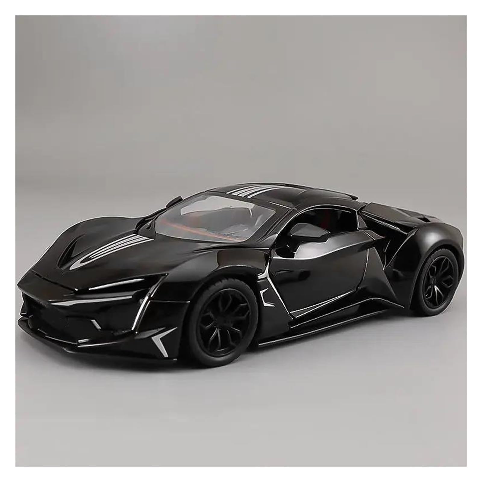 Diecast Modellauto 1:24 Für Lykan Für Hypersport Sportwagenmodell Aus Metallgus Sammlerstücke(Schwarz)