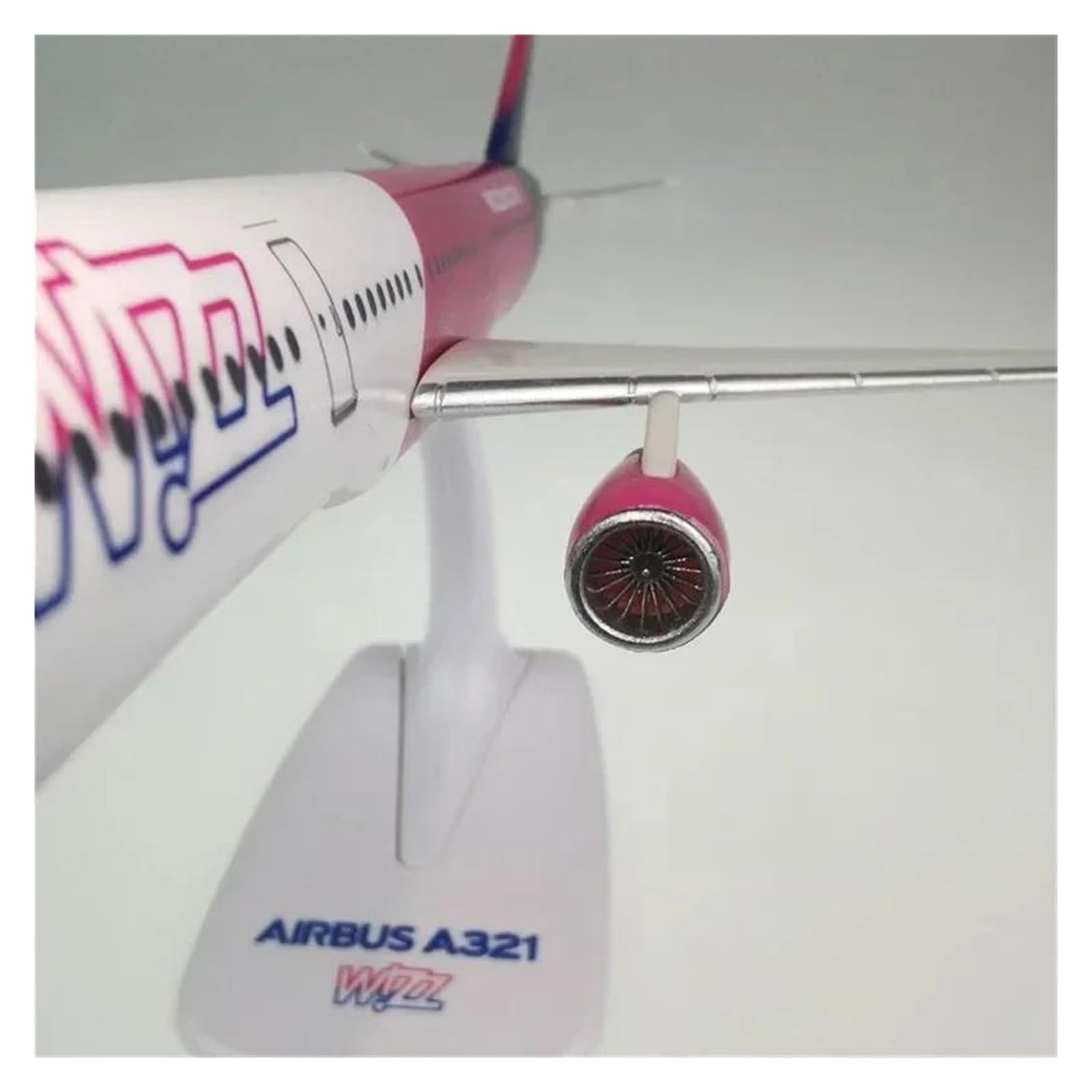 Odlew metalowy samolot żywica A321 zabawkowy model samolotu dla WIZZ AIR 22cm podstawa montażowa wyświetlacz statyczny samolot pasażerski z pamiątkami do zbierania i wystawiania