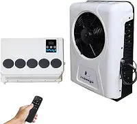 Treeligo DC 12 V universal elétrico RV camião ar condicionado autocaravana unidade A/C 10000 BTU arrefecimento rápido para autocaravana, autocarro, trator, ar condicionado automotivo (branco)