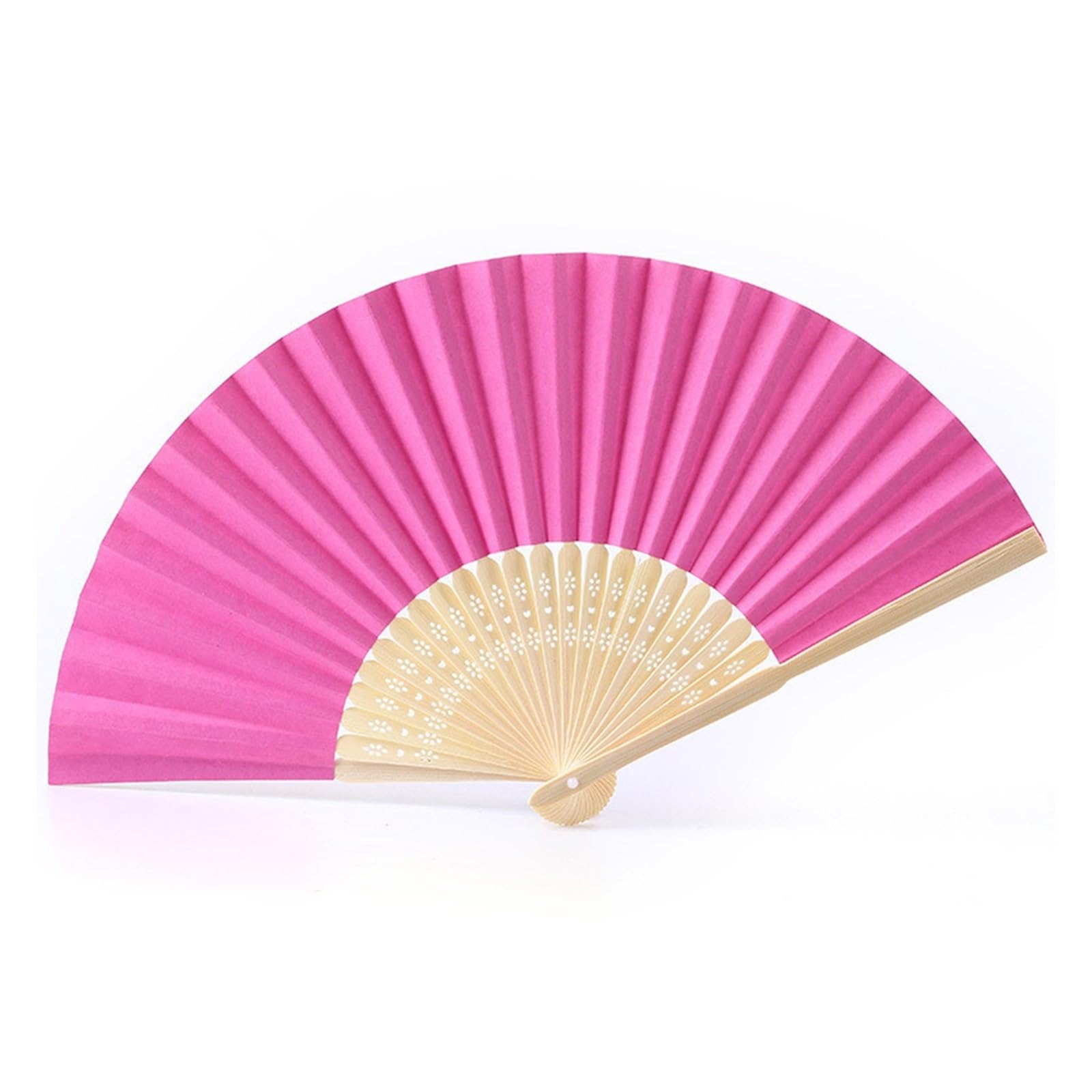 Yeobezn Spanish Style Hand Fans 12Pcs Foldable Paper Fan Portable Chinese Bamboo Wedding Gifts For Guest Birthday Party Decoration Kids Painting(Red)