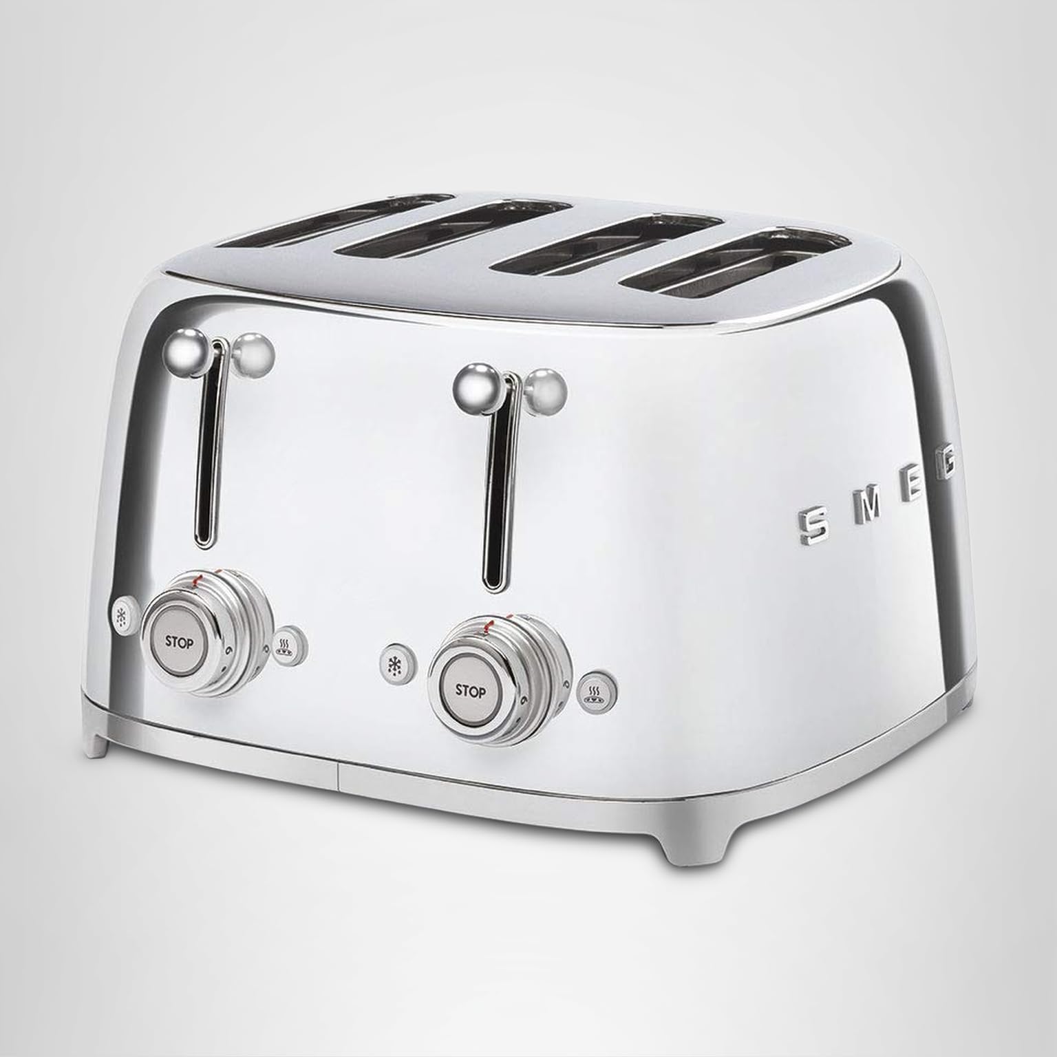 Amazon.com: Smeg 4 Slot Toaster Chrome TSF03 SSUS: Home & Kitchen