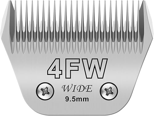 4FW - Cuchillas de repuesto para cortadora de aseo de perros, compatibles con Ainds, Oster A5, Wahl Km10 y otras series de cortadoras, tamaño de