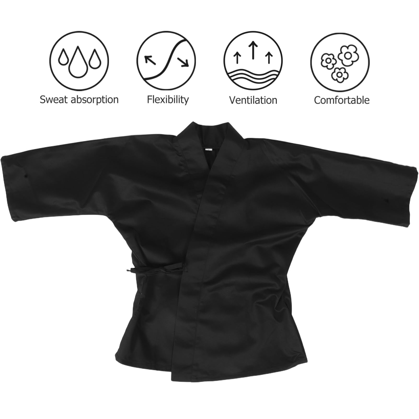 COLLBATH Giacca Chef Giapponese Cappotto Sushi Uniforme Unisex Traspirante Abbigliamento da Lavoro per Ristoranti Tema Giapponese Indumento per Chef e Cuochi