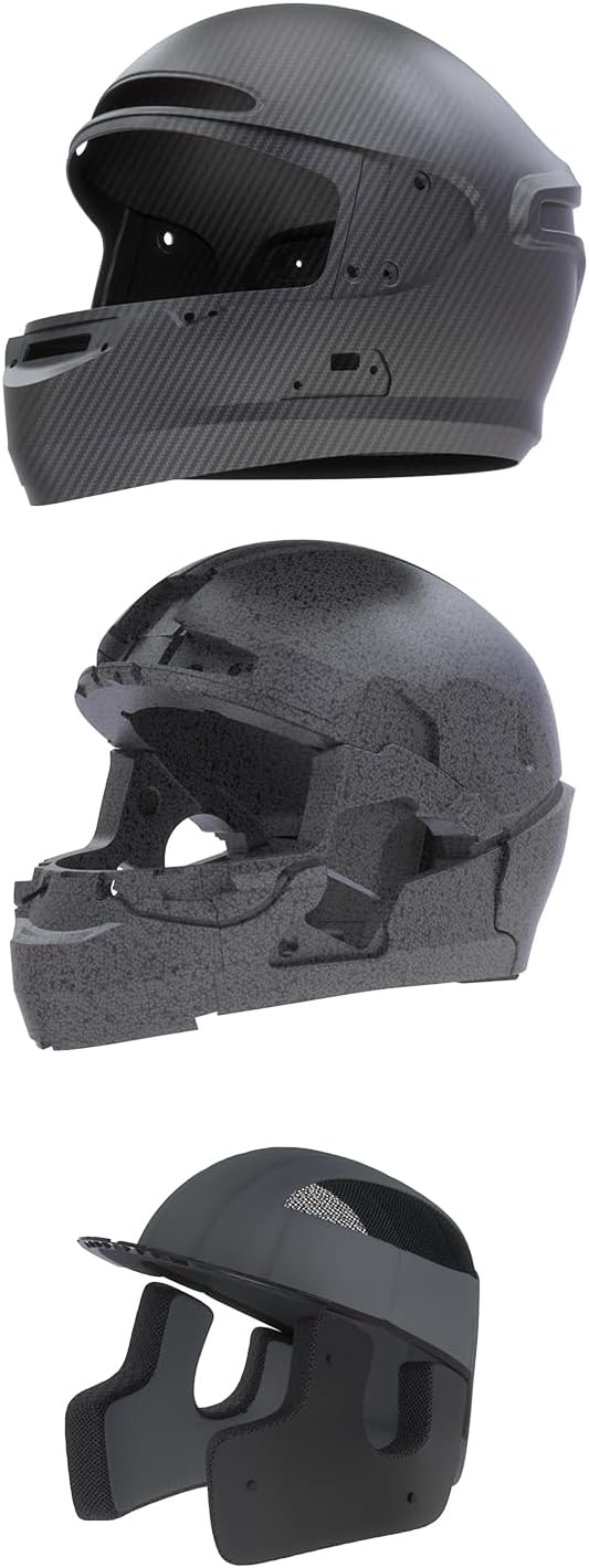 Internal structure of LIVALL MC1 Pro helmet showing shell, EPS, and liner