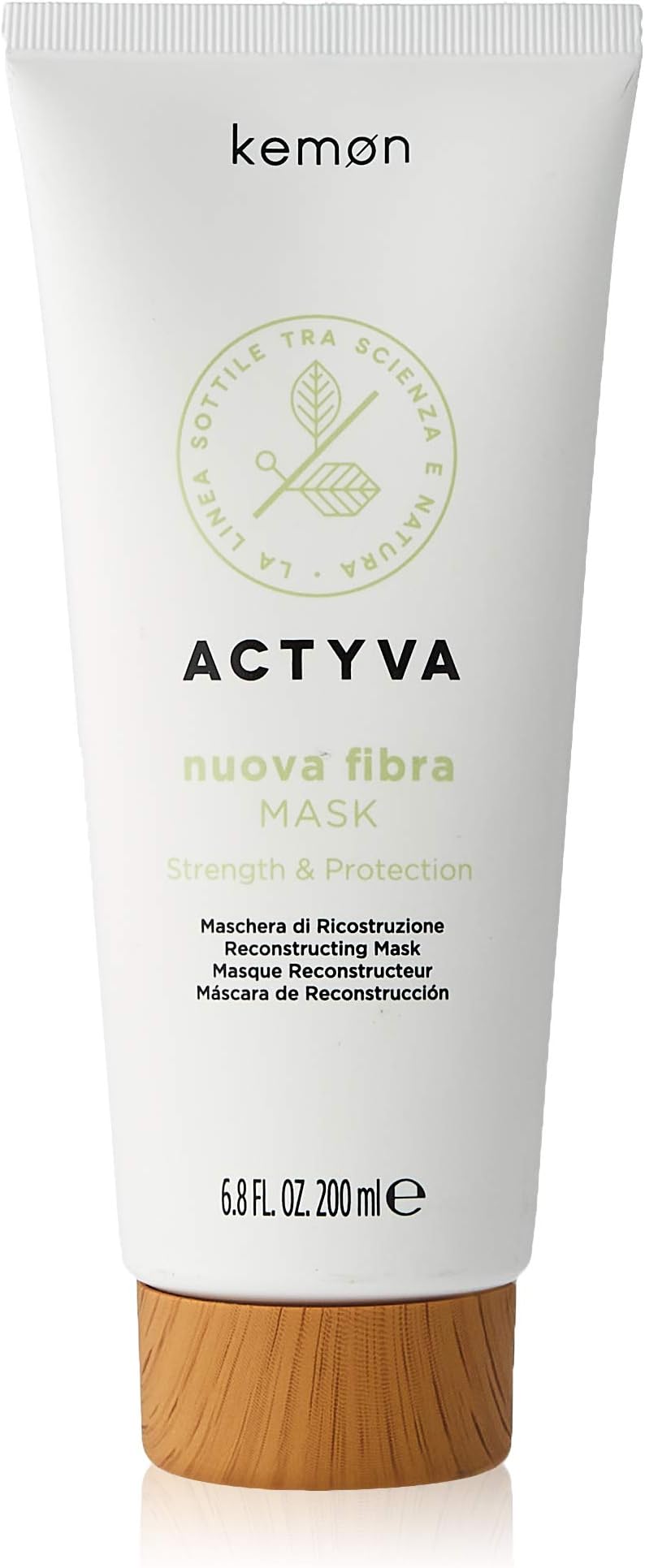 Kemon Actyva Nuova Fibra Mask - Hair Mask for Brittle Hair, Hair Treatment for Visibly Healthier and Stronger Hair - 200 ml