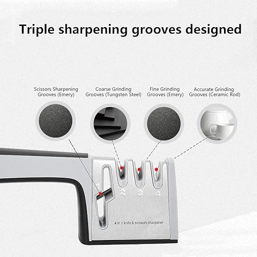 Miniatura 5 de Afilador de cuchillos, Afilador de cuchillos con ranura en forma de arco mejorado, Afilador de cuchillos de cocina Aries, Afilador de cuchillos