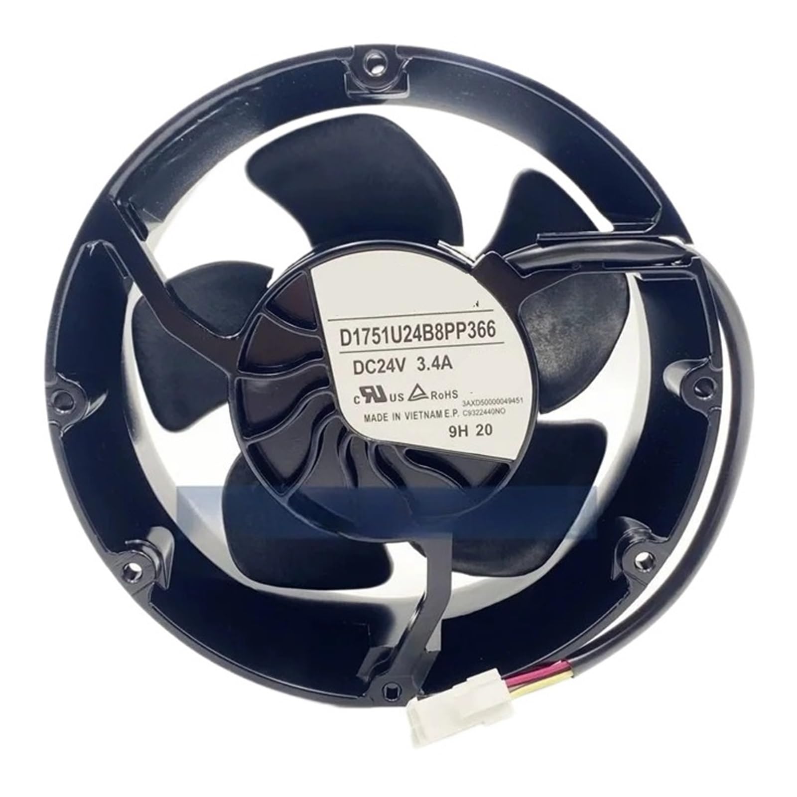 WESAWQGH D1751U24B8PP366 D1751U24B8PP363 Cooling Fan 24VDC 3.4A 172x172x51mm 4-wire(D1751U24B8PP363)
