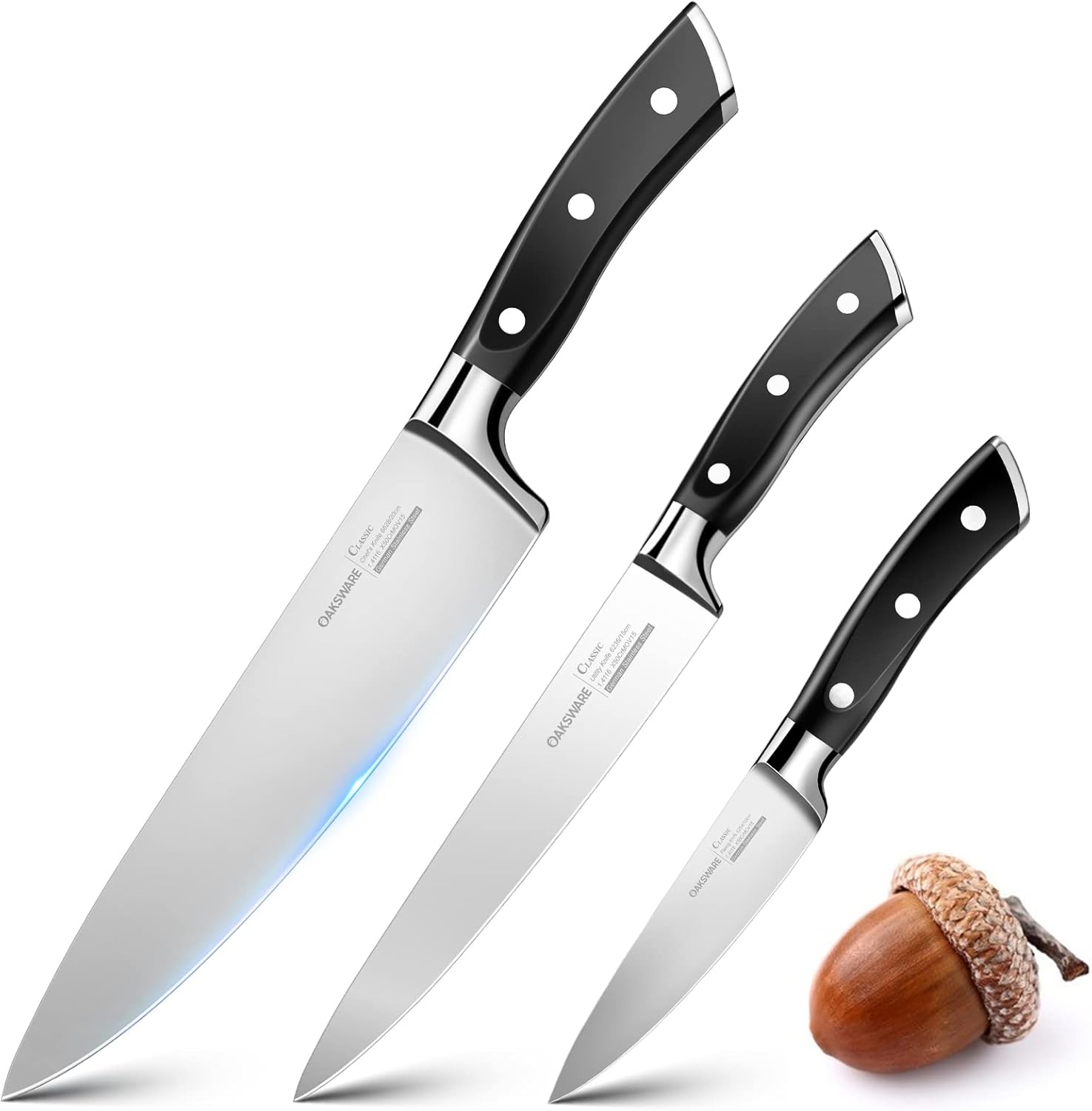 OAKSWARE Kitchen Knife Set 3-Piece