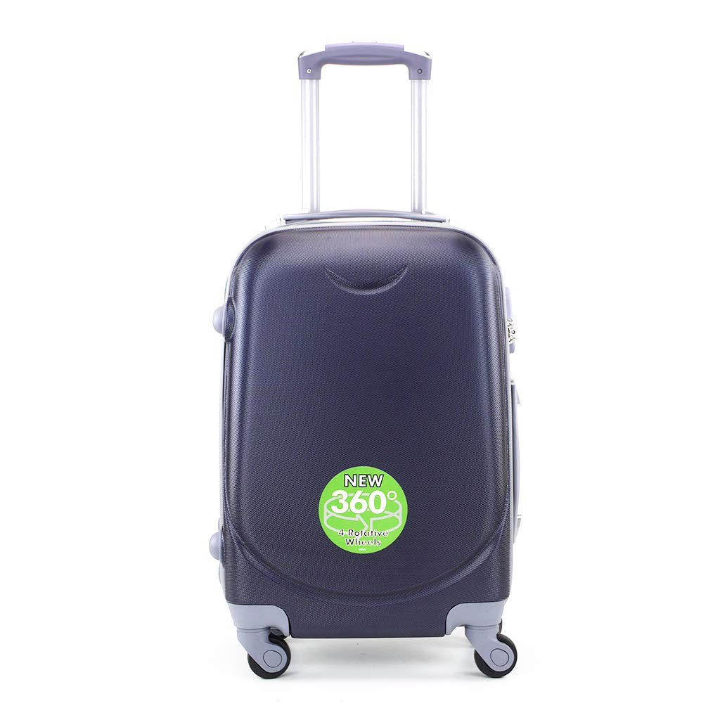 Desconocido Maleta de Cabina 20x35x55cm con 4 Ruedas giratorias (Azul Marino)