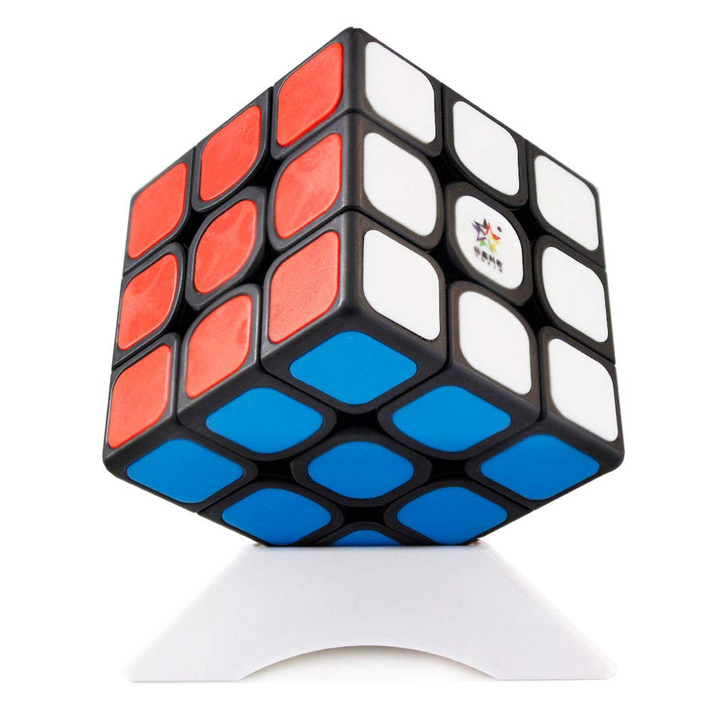 OJIN YuXin Zhisheng Black Kylin V2 3x3x3 V2 Upgrade Version Cube Puzzle Yuxin 3x3 Frosted Surface Patch Smooth Cube Twist Puzzle Cube With One Cube Tripod(Black)