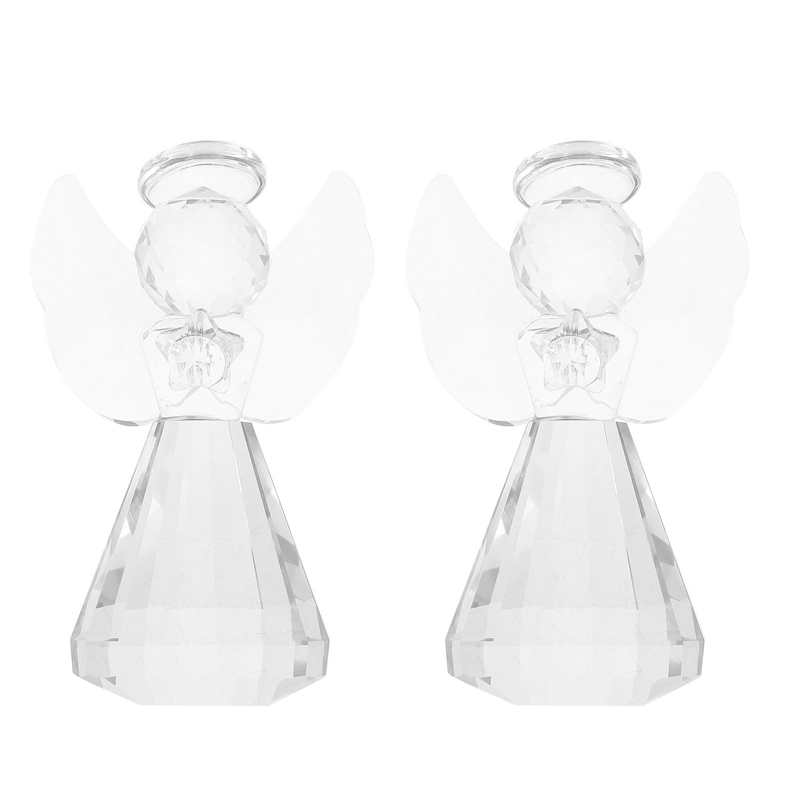 Toyvian 8 Piezas Figura Decorativa de Ángel de Cristal para Hogar y