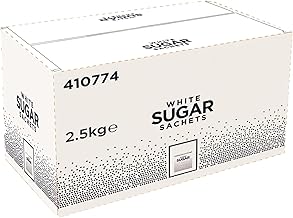 Ttate & Llyle White Sugar Sachets – 1000 × 2.5 g Single‑Serve Sachets (Total 2.5 kg) | Pure Cane Granulated Sugar – Vegan, Halal, Kosher, Just-Sweet