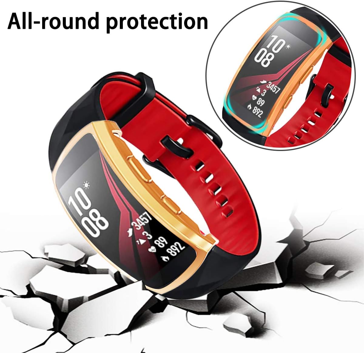 Exclusive Discount 60% Price Compatible with Samsung Gear Fit2 Pro/Fit 2 Screen Protector Case Plated Ultra-ThinTPU 360° Whole Body Screen Protector Full Bumper Cover Shell Crazy Clearance Compatible with Samsung Gear Fit2 Pro/Fit 2 Screen Protector Case Plated Ultra-ThinTPU 360° Whole Body Screen Protector Full Bumper Cover Shell
