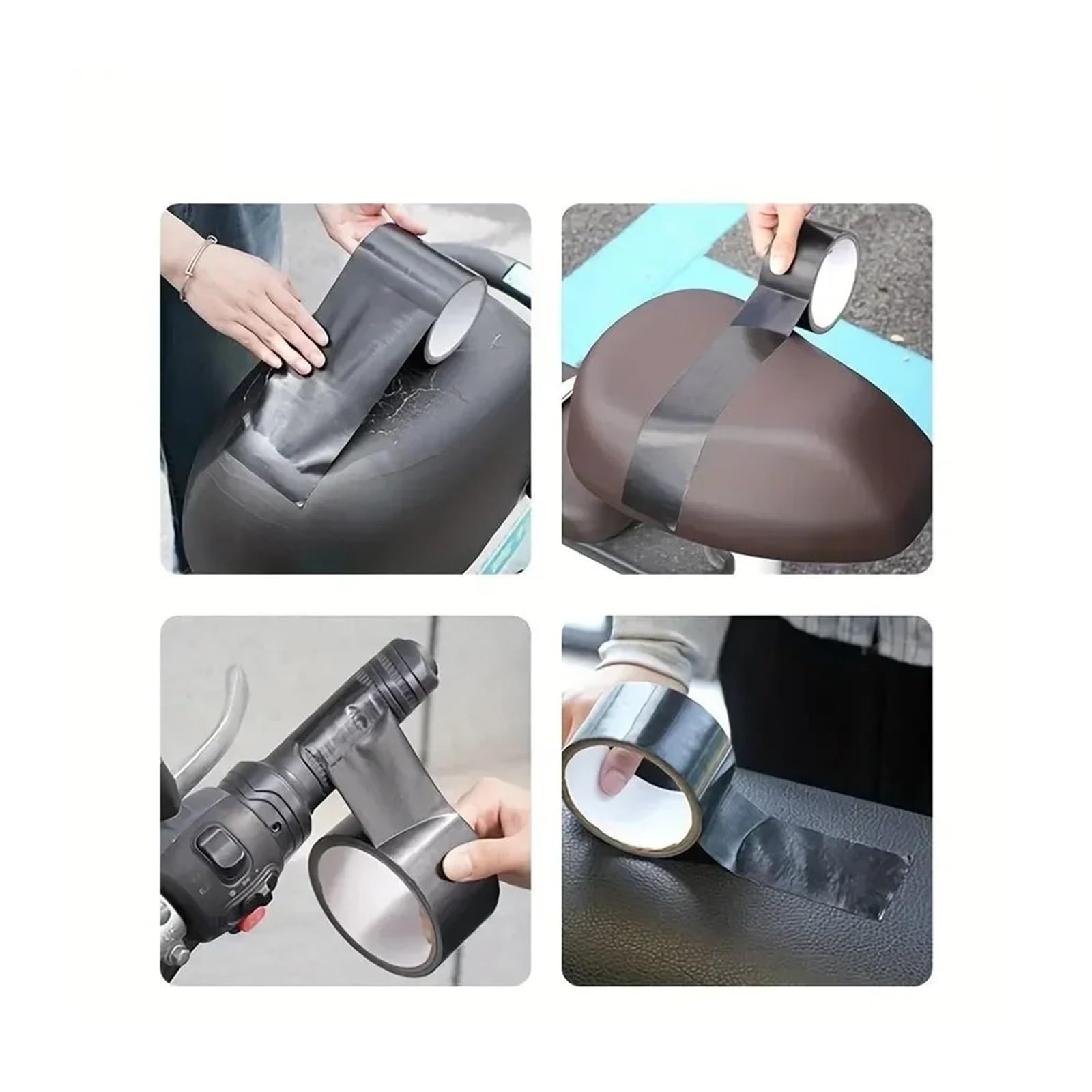 Nastro for Riparazione Tende in Tela Nera | Nero, diverse misure for tenda, telo, tendalino, cuscino for sedile/sedia/divano for bici elettrica(1pc-10cmx10m)
