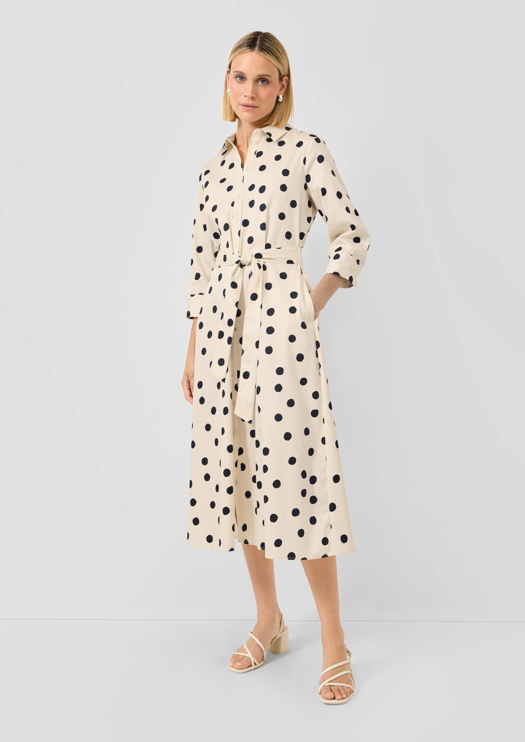 s.Oliver Elastisches Baumwollkleid mit Viskosefutter