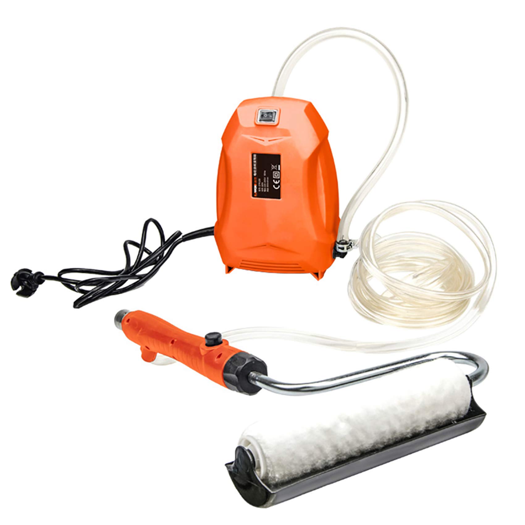 Electric Latex Paint Roller, Brush Automatic Self-Suction Wall Rolling Painting Machine Home Painting Tools 60W 800ML/MIN