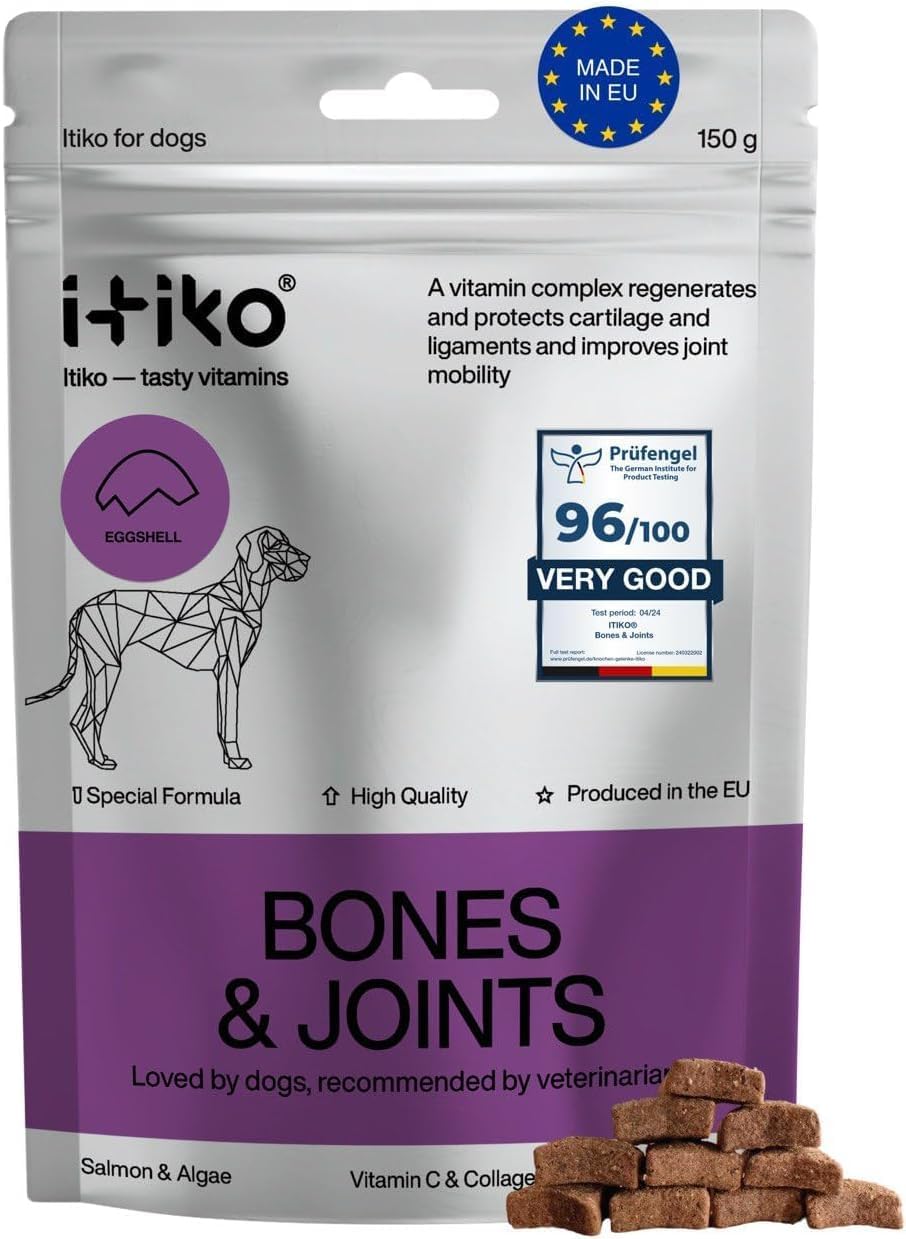 Glucosamine Dog Supplements, Bone and Joint Supplement for Dogs with Green-Lipped Mussel, MSM, Chondroitin & Omega-3 | 100-120 PCS of Chews for All Breeds Size