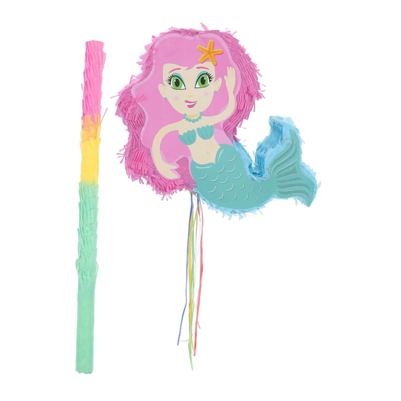Cabilock Piñata De Sirena Con Decoraciones De Cumpleaños Diseño Encantador Fácil De