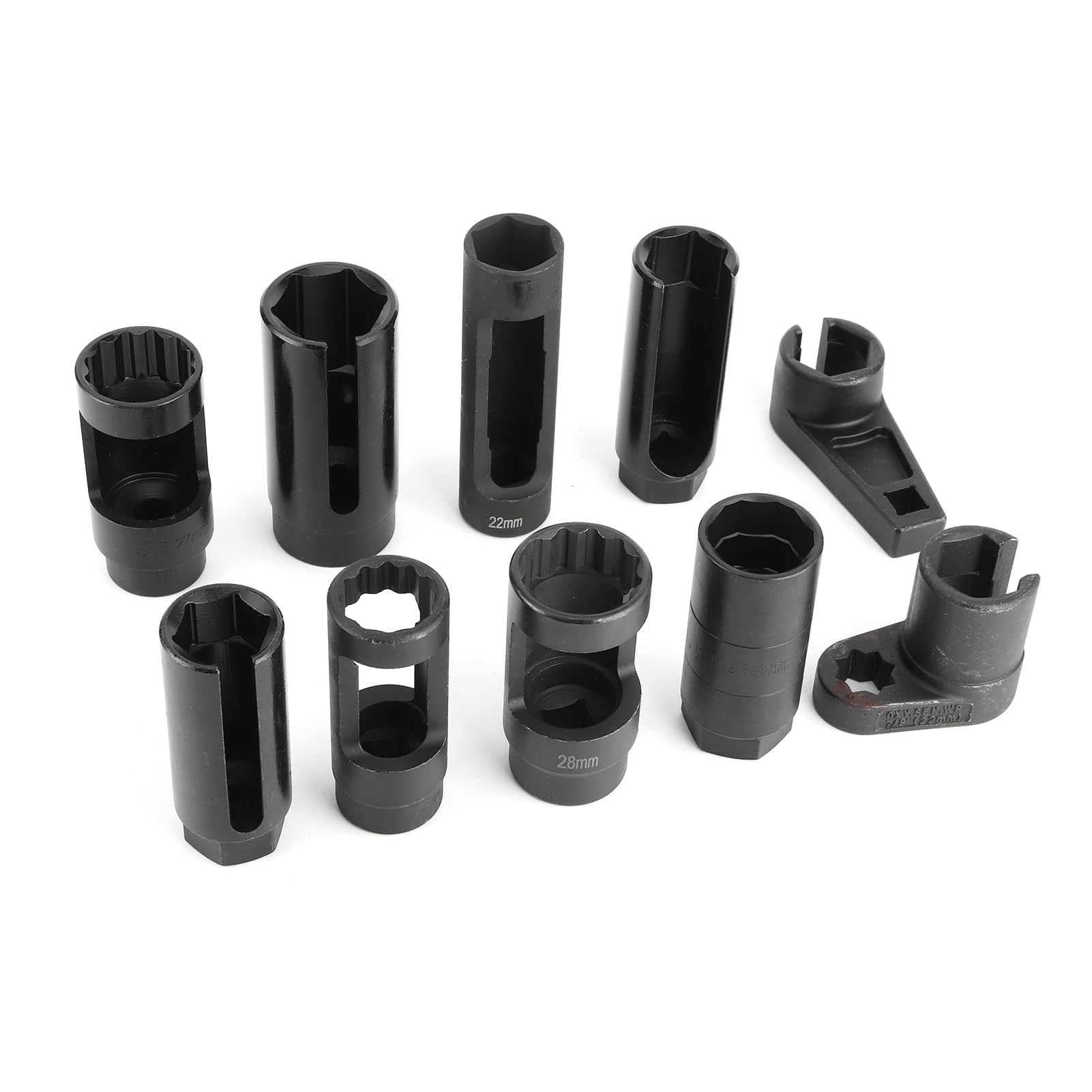 Juego de llaves de vaso para sensor de oxígeno, kit de llaves de manga de inyección diésel compatible con Mercedes, herramienta de extracción de sensor de oxígeno