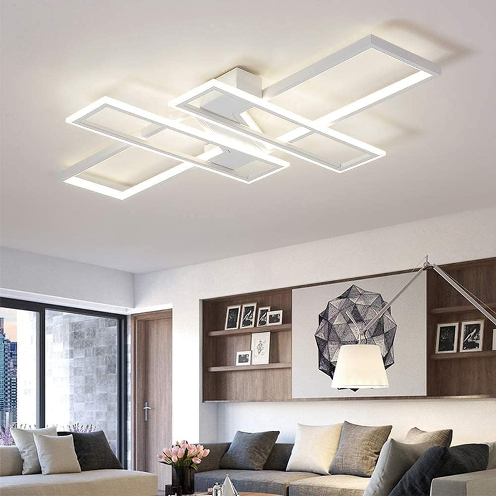 Plafonnier LED moderne en métal et acrylique géométrique design