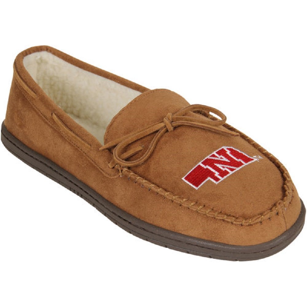 FOCO NCAA Mens NCAA College Team Logo Moccasin Slippers