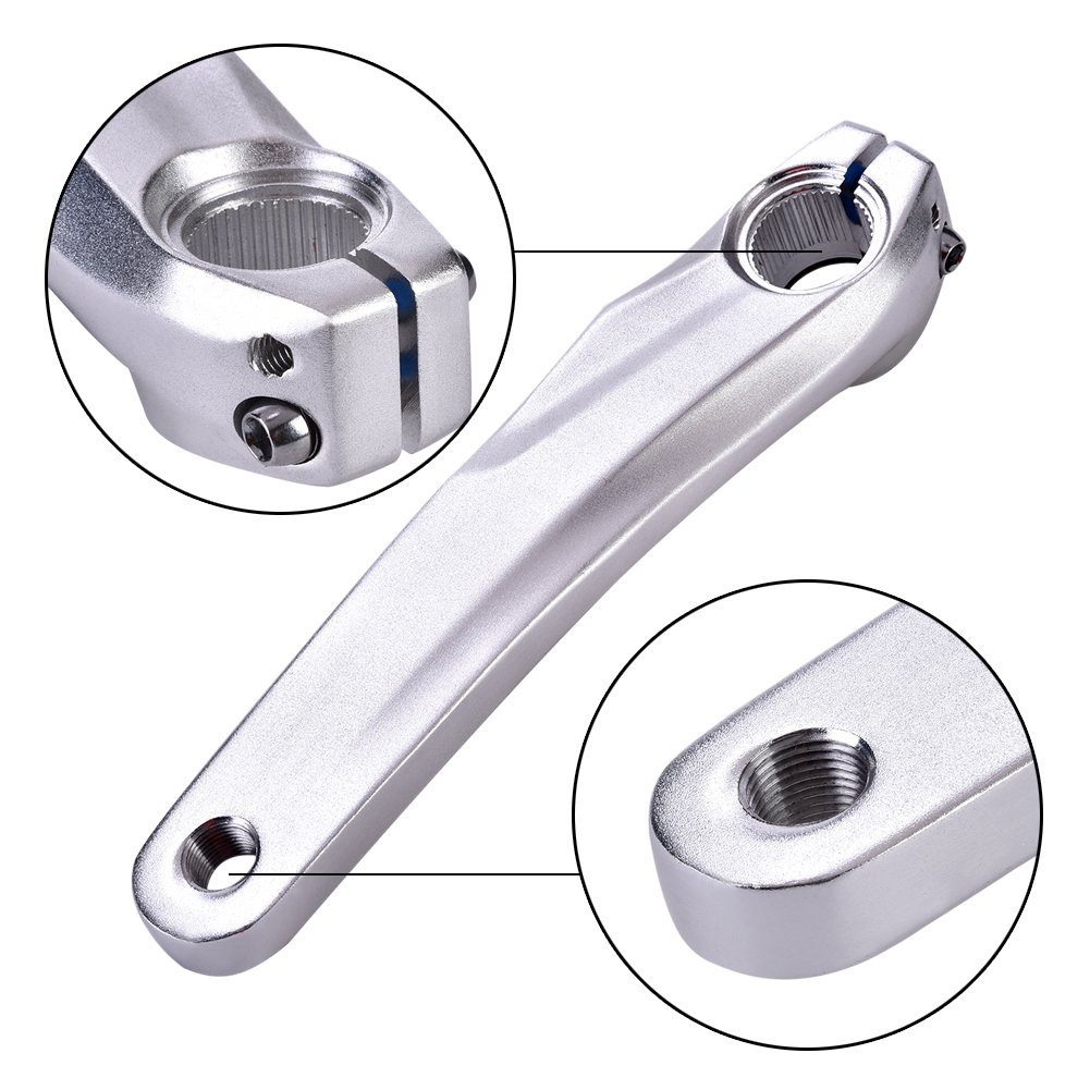 Tbest Brazo de biela de aleación de aluminio 170 mm Izquierda para bicicleta de carretera Reemplazo SLX XT 590610