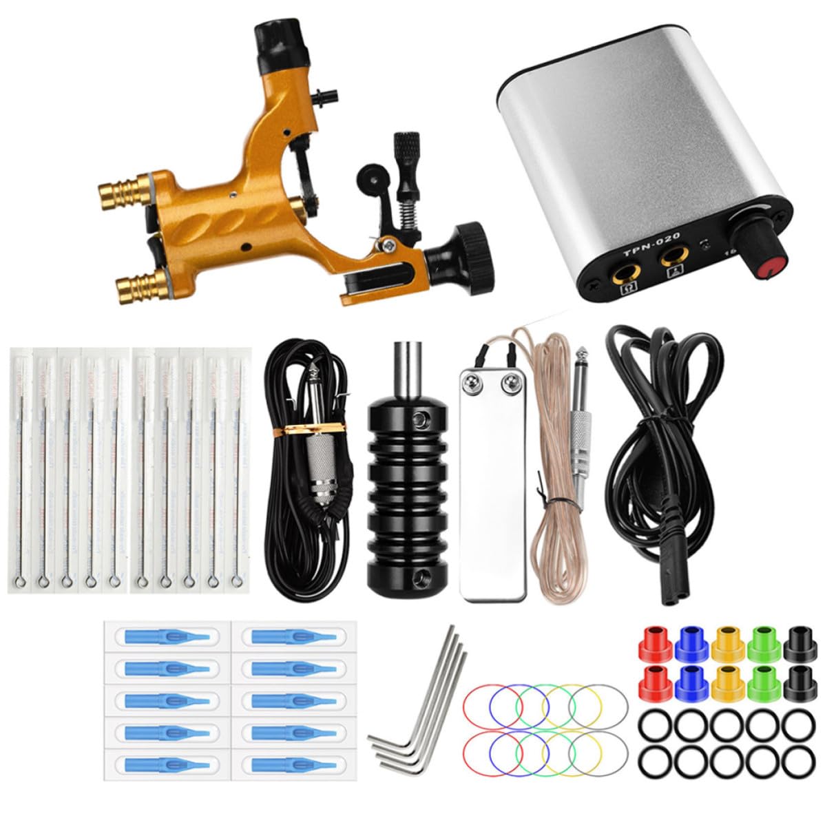 Kit de Tatuaje Rotativa Ac220v de Aleación de Aluminio y Acero Inoxidable