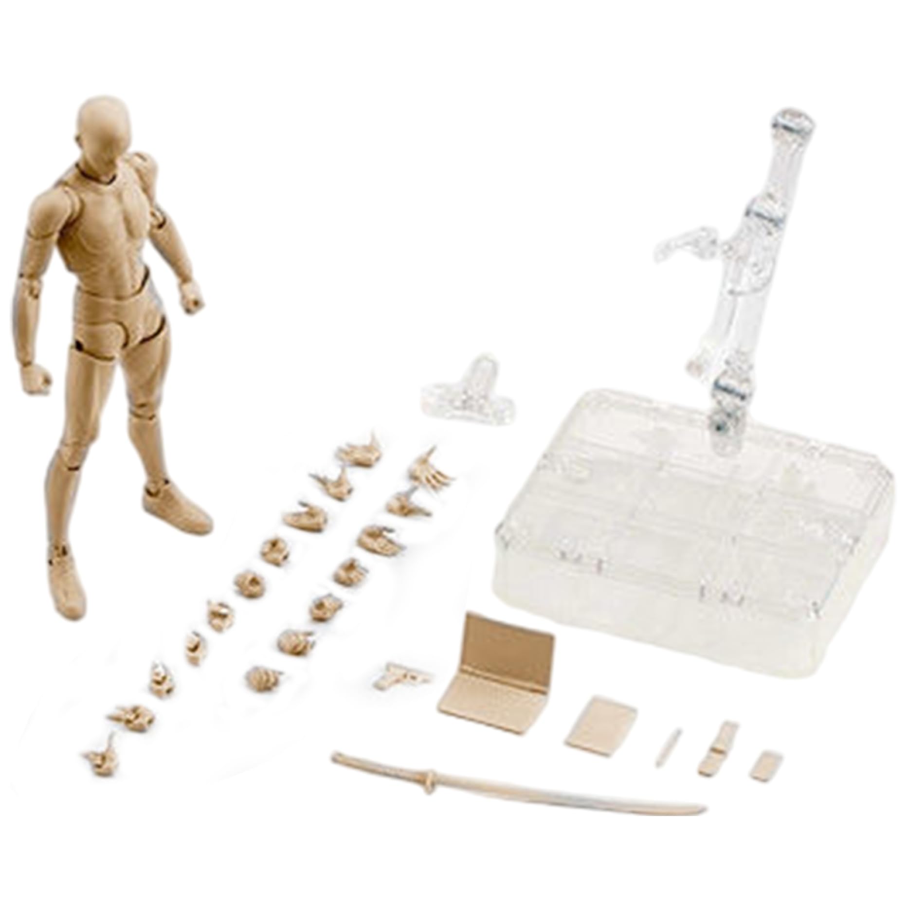 Action Figures posizionabili, Action Figures posizionabili Colore Pelle PVC Figura Vuota Corpo con Accessori Modello di Disegno da Collezione Fai da Te per Artista Pittura Schizzi