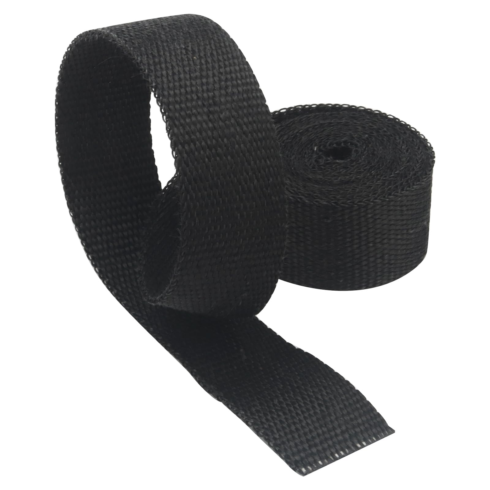 2 Benda Termica per Scarico Marmitta, con 10 Fascette in acciaio inox, Nastro Termico Isolante in Fibra di Vetro, per Tubi di Scarico Vano Motore, Auto e Moto, 5 m x 50 mm, nero