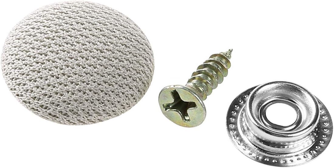 YiZYiF 30Pcs Car Roof Repair Rivets Headliner Repair Button Auto Roof Rivets Retainer for Interior Ceiling Cloth Fixing Screw Cap Roof Repair Buckle Beige&Grey Type A