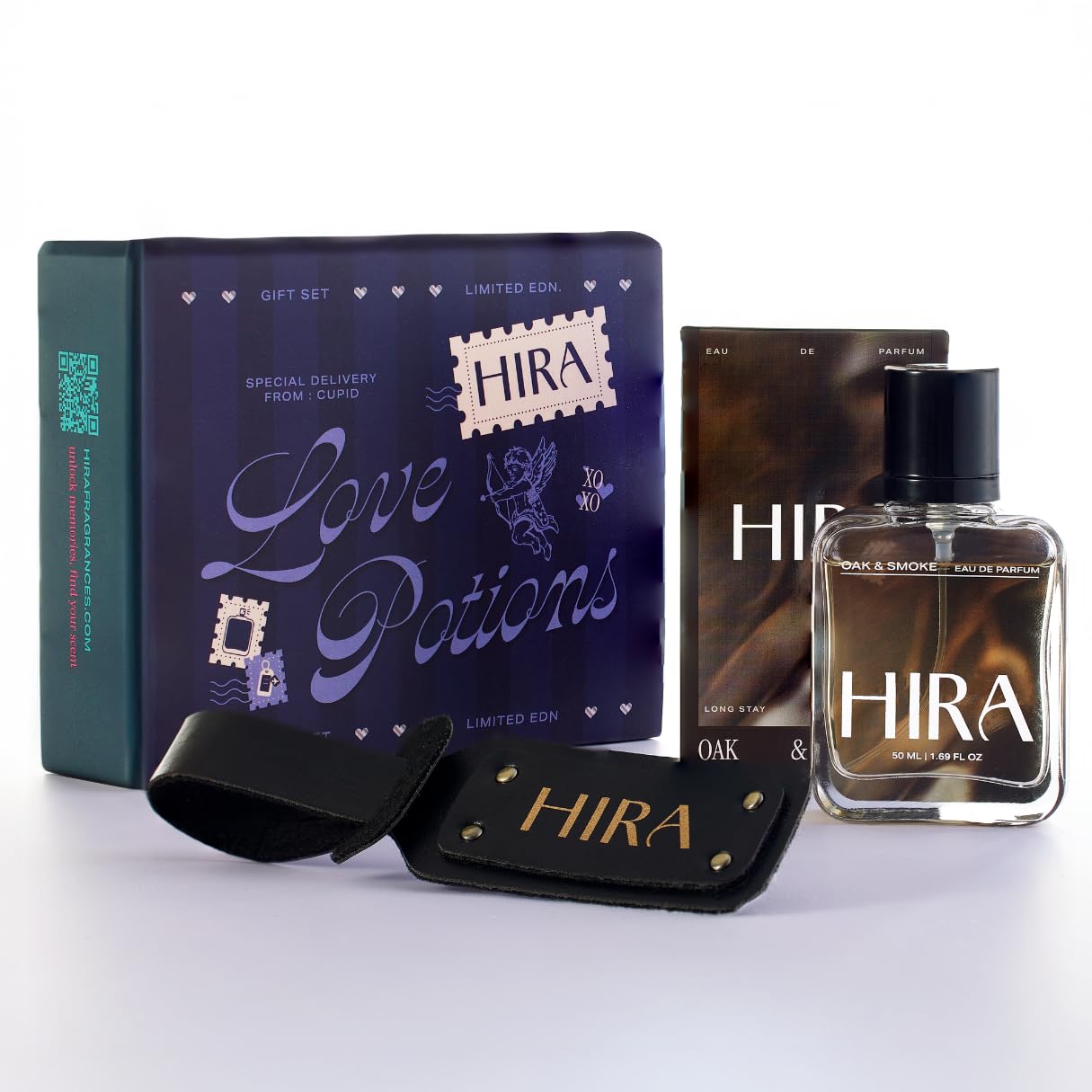 HIRA Oak & Smoke 50ml and Luggage Tag Valentine Gift Set for Him-picture-23
