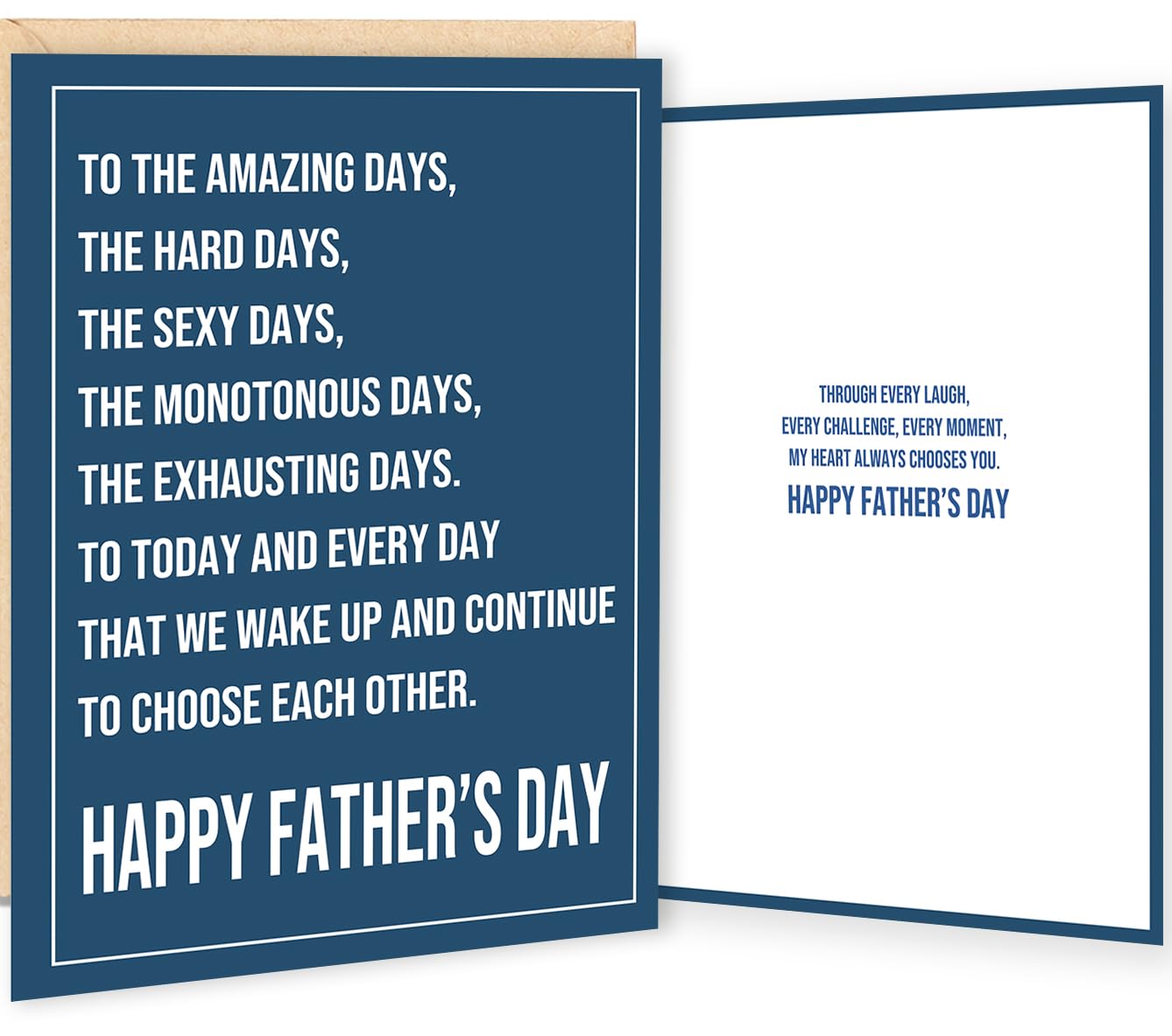 Photo 1 of **TWO FATHER'S DAY CARDS, HUSBAND AND CAT DAD** MQMRYeto Funny Fathers Day Card Gifts for Husband from Wife, Emotional Message Inside, Decorations for Father’s Day Celebration, Family Gathering, Holiday Party