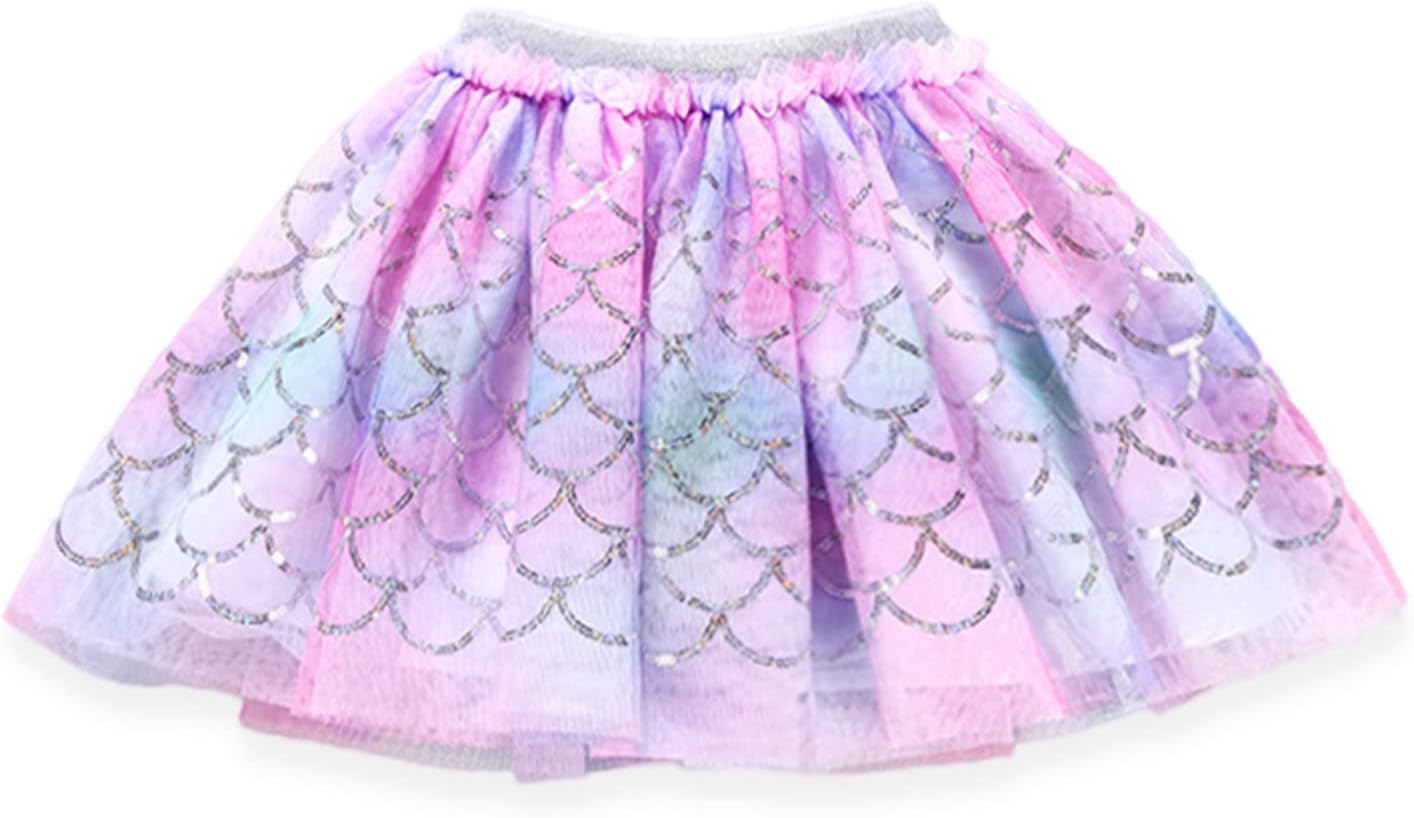 YOHA Baby Girls Birthday Tutu Dress Mermaid Tutus Soft Pom Tutu Dress for Toddler Girls