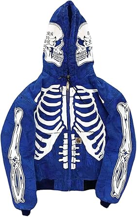 Rib cage zip up hoodie Clearance