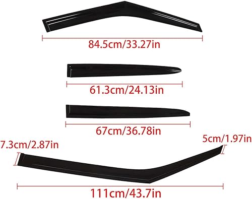 Miniatura 6 de Viseras laterales para ventana de ventilación, protección contra el sol, viento, lluvia, deflectores, montaje exterior, repuesto para Veloster