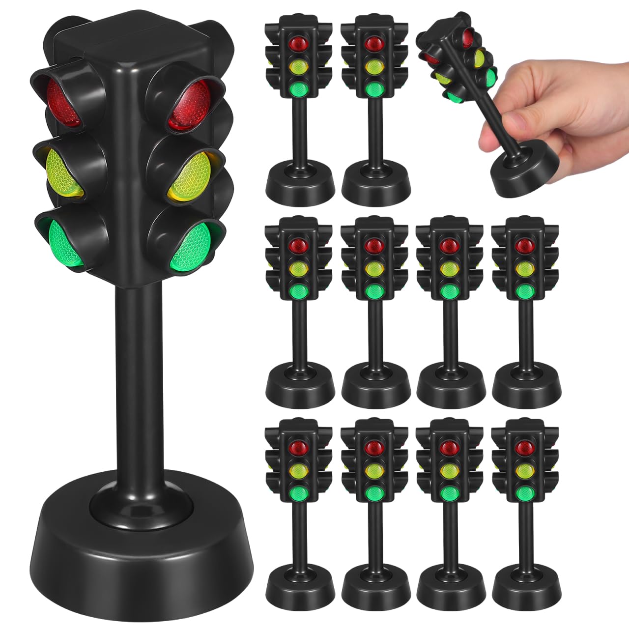Amazon.co.jp: Toyvian ミニチュアおもちゃ 12ピース 交通ミニライト