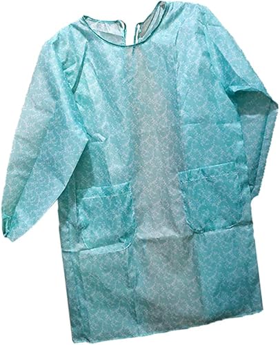 Miniatura 7 de FOMIYES Delantales de manga larga delantal de poliéster con bolsillos delantal de cocina multifuncional, delantal de cocina impermeable, delantal de