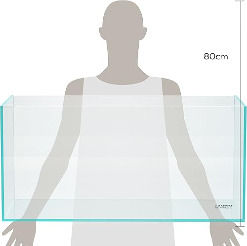 Miniatura 104 de LANDEN Tanque de acuario de hierro bajo sin borde de 25C de 3.7 galones, 9.84 x 9.84 x 9.84 pulgadas de alto, 0.197 in de grosor con alfombrilla