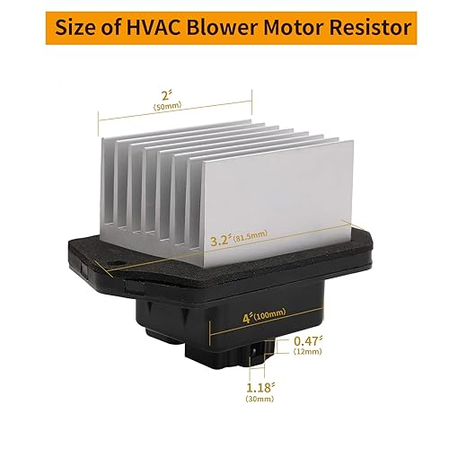 Miniatura 9 de Resistencia del motor del soplador HVAC Módulo de control del ventilador de CA - Compatible con Honda Accord, Civic, CR-V, ELEMENT, Odyssey, Pilot,