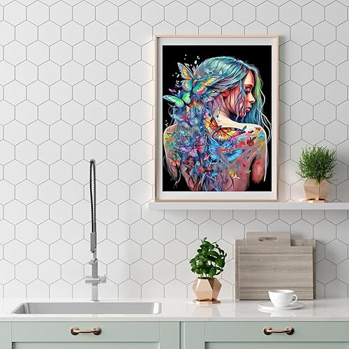 Miniatura 7 de Stalente Kits de pintura de diamantes para adultos, kits de arte de diamantes 5D para principiantes, pintura de diamante redonda para decoración de