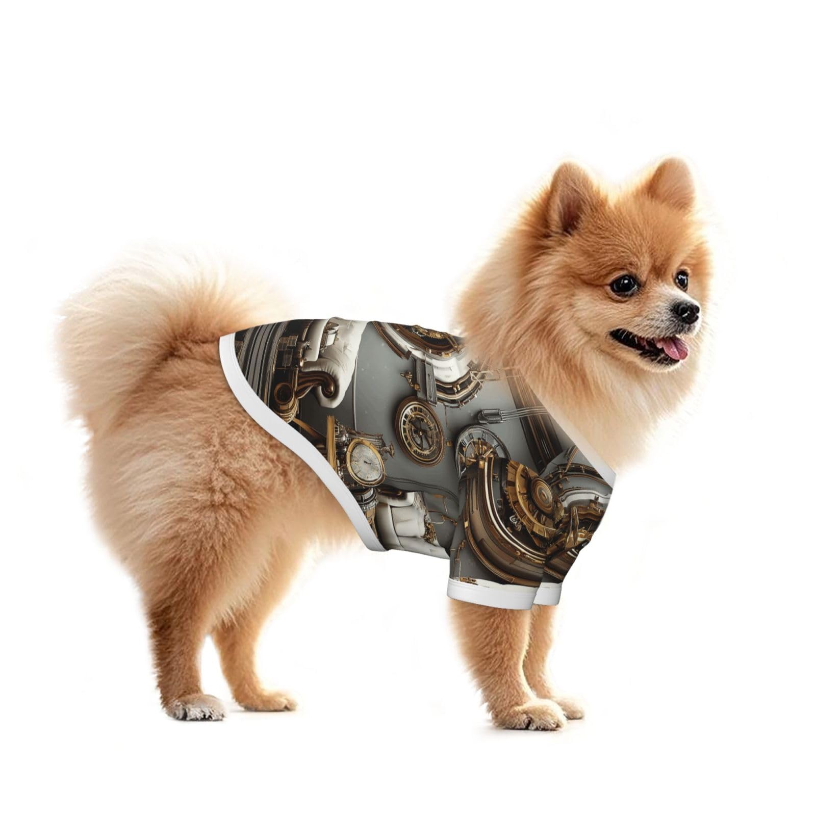 Steampunk Style 3D Rendering Cute Dog and Cat T-Shirt - Soft and Breathable Pet Apparel for Small to Large Dogs and Cats