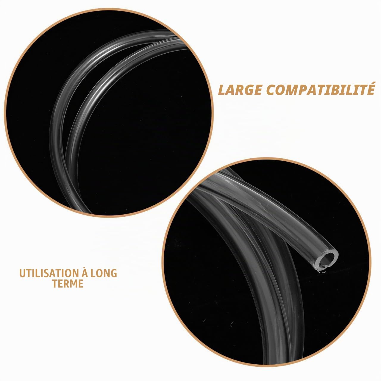 Healeved Tuyau Transparent pour Tireuse à Bière 65X10 MM en PU Alimentaire Flexible et Compatible Machine à Bière Pression Tube Polyvalent et Vinification à Domicile