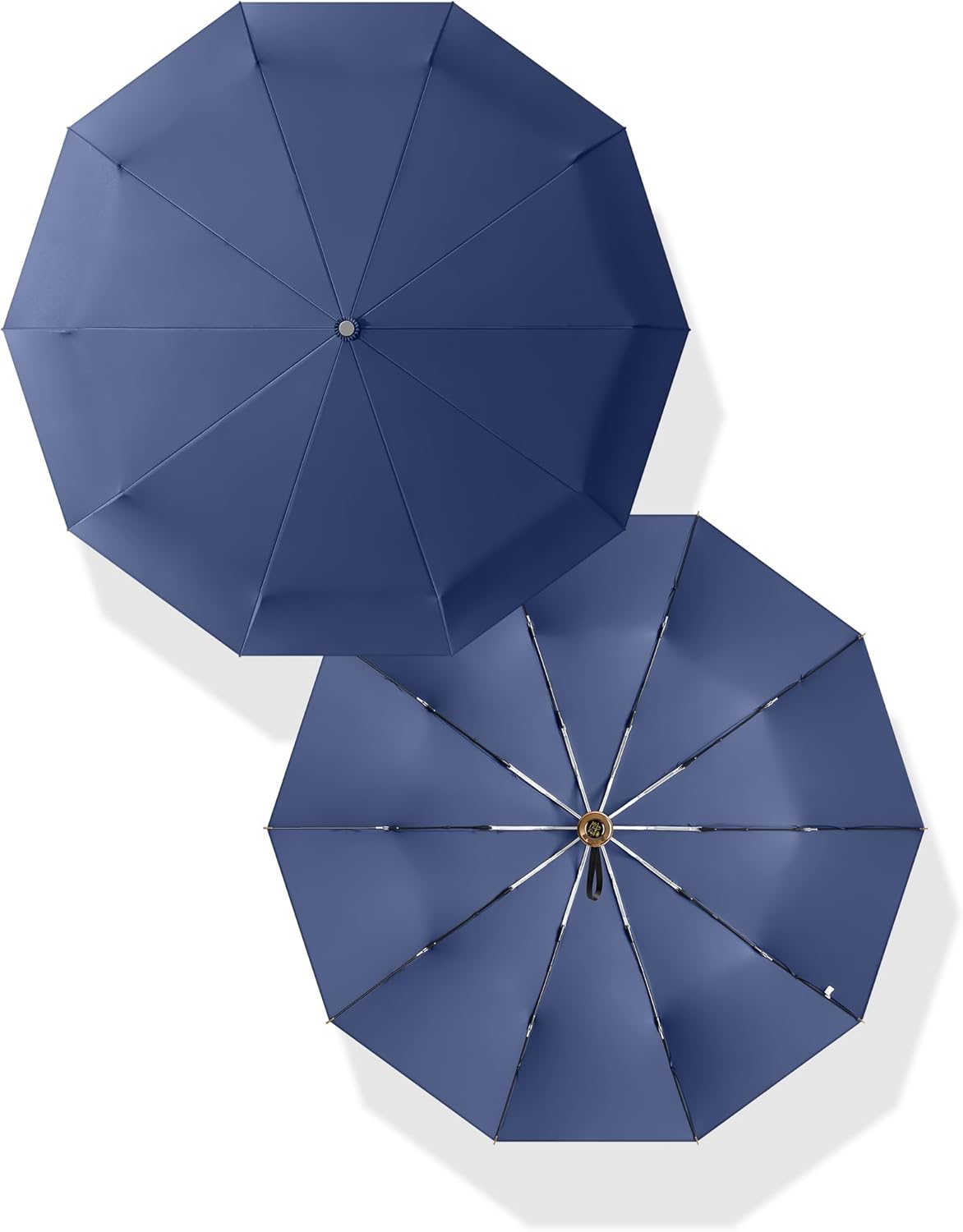 Rain Cats Large Umbrella 45 Inch diameter Umbrellas for rain Strong10 Ribs Fiberglass Windproof big Compact Automatic portable Folding Travel/Thick Fabric/Wood handle - Image 2