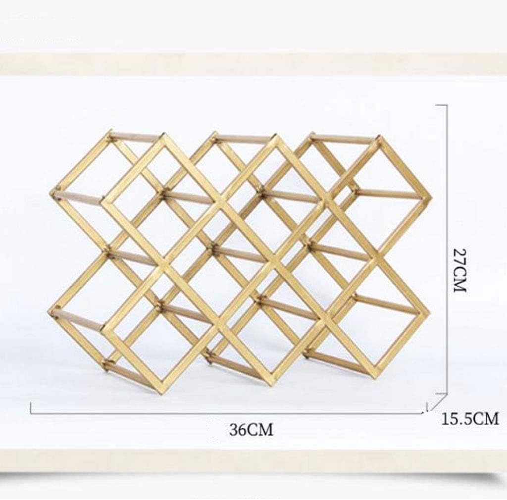 Upscale Bottle Wine Rack Metal 11 Bottles Capacity Free Standing Modern Minimalistic Design for Wine Lovers (Color : B) for Restaurant Bar Party