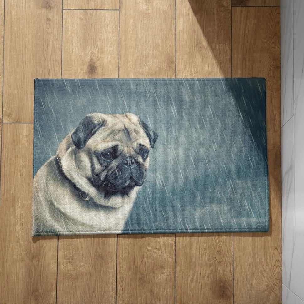 Isdreem Alfombra Entrada Interior Larga Felpudos Personalizados Pareja Perro Alfombra Antideslizante Lavadora Alfombrilla Antideslizante Terraza, 40x60cm