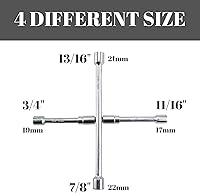 Vista 3 de Cartman - Llave universal plegable de tubo de 36 cm, de hierro, de 4 vías