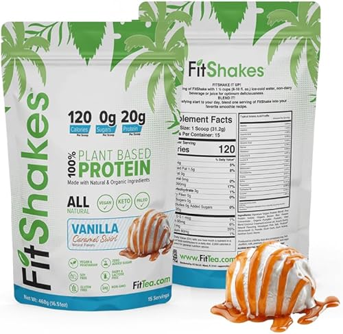 Fit Shakes - Proteína en polvo a base de plantas amigable con Keto 071oz de proteína proteína de guisante bajo en carbohidratos para bajar de peso