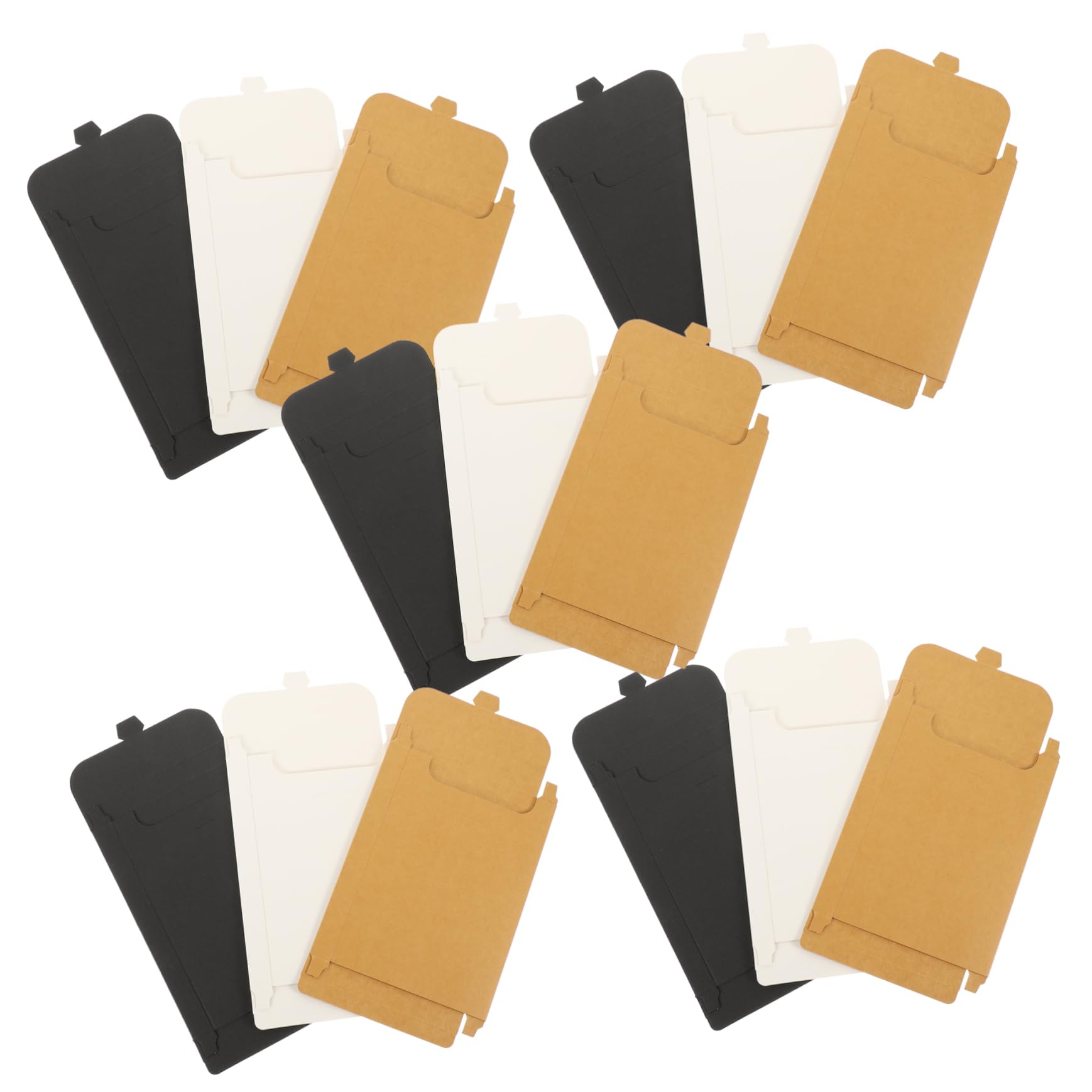 Housoutil 15pcs Blank Postcard Box Multi-use Greeting Cards Storage Cases for Organizing Keepsakes Packaging Kraft for Projects
