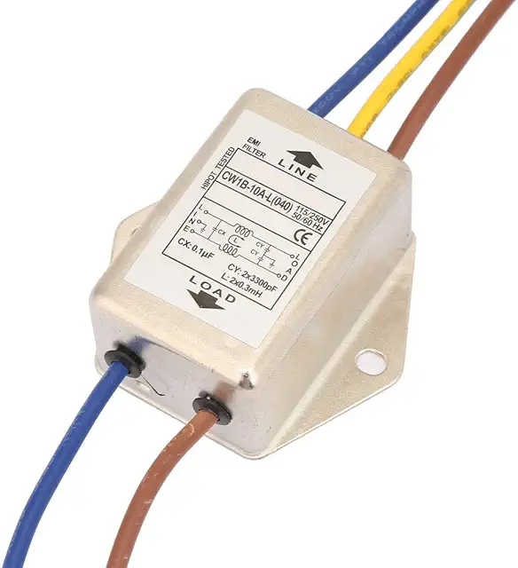 Imagen relacionada con Jadeshay Filtro Monofásico,115V/250V 50/60Hz Filtro emi Filtros de Interferencia Electromagnética de Potencia para La Mayoría de Los Dispositivos